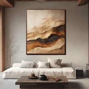 Pintura al Óleo Abstracta Texturizada de Paisaje Atemporal al por Mayor, Arte Decorativo en Lienzo Grande para Decoración de Paredes de Hogar Moderno y Orgánico - Product Image 2