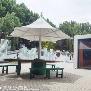 Toldos de sombrilla para paisaje: sombrillas de membrana tensada, refugios cuadrados para el sol/lluvia de parques/lugares escénicos, toldos para pabellones al aire libre - Product Image 6