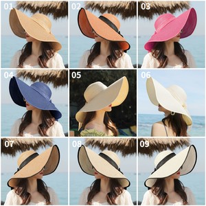 Sombrero plegable de ala ancha para <span class=keywords><strong>mujer</strong></span>, protección UV flexible, <span class=keywords><strong>visera</strong></span> enrollable con cinta para el sol para viajes de verano, <span class=keywords><strong>playa</strong></span>, pesca al aire libre para - Product Image 6