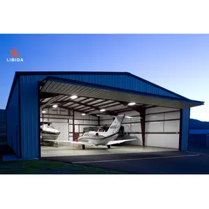 Marco espacial de acero prefabricado Cubierta de techo de tela de hangar de avión arqueado