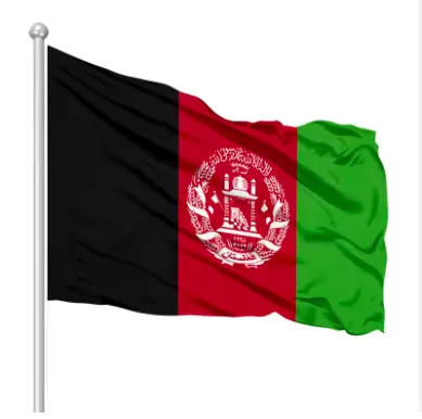 Custom Print Promotional Outdoor Polyester 3 X 5 Ft National Afghanistan Flag