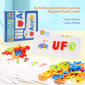 Giochi Educativi <span class=keywords><strong>con</strong></span> Flashcard: Lettere, <span class=keywords><strong>Parole</strong></span>, Giochi di Ortografia, Giocattoli per l'Apprendimento della Lettura, Giochi Prescolari di Abbinamento Lettere - Product Image 1