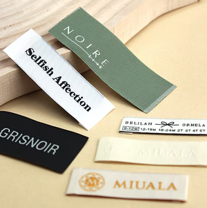 Etichetta Tessuta Eco-Friendly con Logo Stampato del Brand di Abbigliamento, Piegatura Finale e Trasferimento Termico, Dimensioni Personalizzate per Indumenti e <span class=keywords><strong>Scarpe</strong></span> - Product Image 3