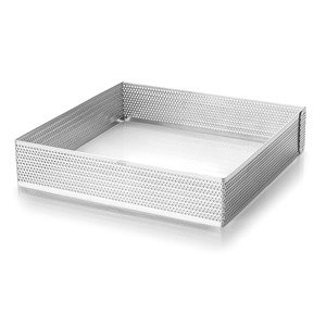 Anello da forno quadrato perforato 8x8 pollici per teglie da torta e preparazione di pasticceria - Product Image 1