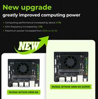 Kit de développement NVIDIA Jetson Orin NX SUPER 8 Go 16 Go RAM 117 TOPS 157 TOPS pour l'IA à l'extrémité, l'informatique, la robotique ROS, Ubuntu, SSD inclus