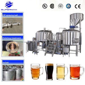 Équipement <span class=keywords><strong>de</strong></span> brasserie en acier inoxydable <span class=keywords><strong>de</strong></span> grande taille, système <span class=keywords><strong>de</strong></span> mashing et <span class=keywords><strong>de</strong></span> fermentation commercial, emballé en caisses en bois pour l'exportation par fret maritime - Product Image 1