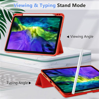 Étui pour tablette en cuir PU personnalisé pour iPad 11 pouces, protection antichoc de l'objectif de l'appareil photo, étui pour tablette en TPU avec emplacement pour stylo