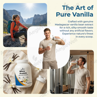 AegleWell Concentré de Protéine de Lactosérum Vanille en Poudre 5LB – Complément Naturel pour le Sport, le Fitness et la Prise de Masse Musculaire – Marque Privée OEM