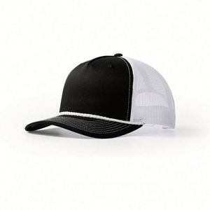 Casquette Trucker en Maille Vierge à 5 Panneaux Personnalisable, Profil Haut, avec Cordon, Vente en Gros - Product Image 4