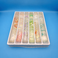 Tube souple transparent scintillant Kawaii anti-stress pour enfants et adultes, décoration de bureau, cadeau sensoriel pour fêtes