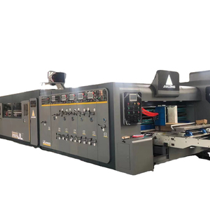 automatic printing press flexo printer slotter rotary die cutter corrugated folder gluer carton box making machine in line