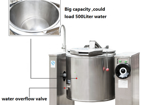 Thương mại công nghiệp đôi trọng ấm đun nước điện/<span class=keywords><strong>gas</strong></span> nghiêng Sôi <span class=keywords><strong>Pan</strong></span> thiết bị nhà bếp cho phục vụ & nhà hàng sử dụng - Product Image 2