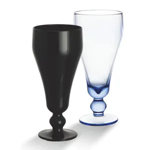 Bicchiere da Cocktail in plastica trasparente con stelo a sfera bicchiere da Cocktail congelato in policarbonato da 14 once