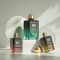 Flacon de parfum carré plat en verre de luxe 50 ml 100 ml avec marquage à chaud pour sérum de soin de la peau et collyre