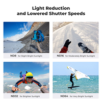 Filtres polarisants et à densité neutre K&F Concept PL ND8 ND16 ND32 ND64 ND128 pour caméra d'action, accessoires pour Insta360 Ace Pro 2