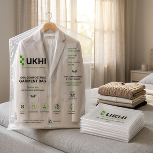 Bolsas de Lavandería al Vacío UKHI Biodegradables de PBAT, PLA y Almidón de Maíz con Sellado Térmico de 85 Micras para Empaque de Ropa en Seco - Product Image 5