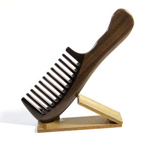 Horn Massage <b>Comb</b> <b>Wide</b> Teeth Wooden Handmade For Women Men Children Adults YH3-6 - Product Image 5