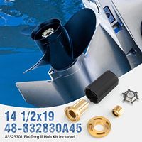 Hélice en aluminium 14-1/2x19 pour Mercury Mercruiser Prop 48-832830A45 14.5x19 pouces 90CT 400 & MERCRUISER STERNDRIVES 4 3/4 pouces Gearcas