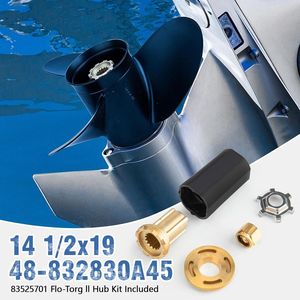 Cánh quạt nhôm 14 1/2x19 cho thủy ngân Mercruiser Prop 48-832830a45 14.5 "x 19" 90ct 400 & Mercruiser sterndrives 4 3/4 "gearcas - Product Image 6