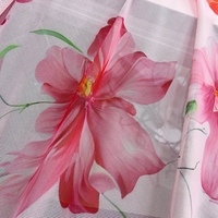Malla suave de 120 g/m² con estampado digital personalizado, tul elástico de poliéster, tela de malla elástica en 4 direcciones para vestido de fiesta