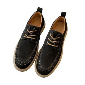 Zapatos casuales cómodos de fábrica originales para hombre, zapatos de negocios y de moda, zapatos de estilo casual para hombre con cubierta de gamuza y cuero. - Product Image 6