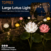 TOPREX Hight 0.9M Motif lumineux Lotus dynamique en fleur, Éclairage de fêtes, Éclairage décoratif extérieur étanche pour festivals, Vente en gros