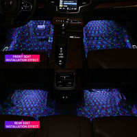 Vente en gros de lumière LED RVB décorative pour les étoiles, lampe d'ambiance romantique pour les pieds intérieurs avec prise DC 12V USB, accessoires d'éclairage de voiture