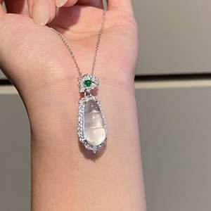 Sweet Girl S925 Pure <b>Silver</b> Charm <b>Necklace</b> <b>with</b> <b>Heart</b> Pink Diamond Ribbon Bow & Pearl Versatile Light Luxury Niche Design - Product Image 3