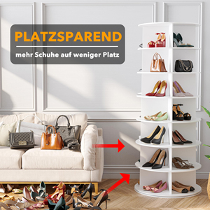 Multi-tier Nordic-style Rotating Shoe Rack -style Bag Display <b>Stand</b> for Malls Home Use 360-degree Shoe Cabinet Organizer - Product Image 4