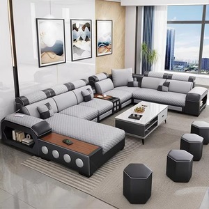 Divano Angolare in Tessuto a Forma di U, <span class=keywords><strong>Moderno</strong></span> e Lussuoso, di Alta Qualità per <span class=keywords><strong>Soggiorno</strong></span>, Vendita all'Ingrosso di Mobili per la Casa - Product Image 1