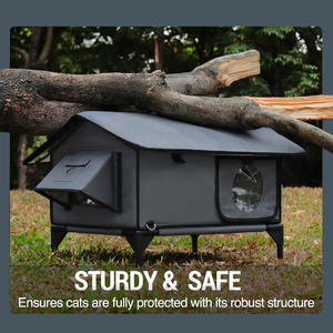 Nuova casa per gatti riscaldata all'aperto impermeabile riparo invernale con letto caldo per gatti randagi colonia selvaggia resistente alle intemperie - Product Image 3