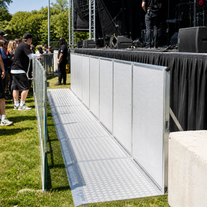 <b>Temporary</b> Crowd Control Barricade, Heavy Duty Interlocking Metal Barrier, Portable Pedestrian Isolation Fence for Festival Sport - Product Image 5