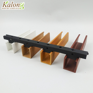 Trần Vách ngăn chống cháy thân thiện với môi trường Trần treo 3D WPC tuyến tính hiện đại nội thất trần - Product Image 4