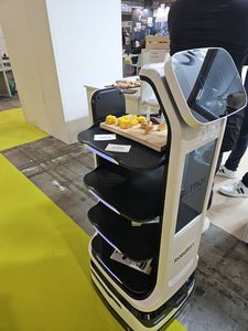 <span class=keywords><strong>Robot</strong></span> de Reparto de Comida Mars a Precio de Fábrica, <span class=keywords><strong>Robot</strong></span> <span class=keywords><strong>Camarero</strong></span> Automático con Evitación de Obstáculos, <span class=keywords><strong>Robot</strong></span> de Servicio de Alimentos con Pantalla AD de 15.6 Pulgadas - Product Image 1