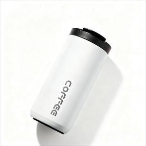 Taza de Café Reutilizable Ecológica de Acero Inoxidable con Aislamiento Térmico de 6-12 Horas, Termo para Bebidas Calientes y Frías con Recubrimiento en Polvo, Diseño Recto - Product Image 2