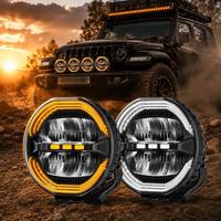 Feux de route LED anti-éblouissement PCS O06, 9 pouces, homologués E-Mark, faisceau haut et bas, DRL dynamique, pour Volvo Scania poids lourds