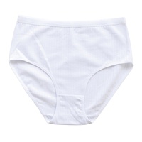 Culottes taille haute en coton pour femmes, grande taille, tricotées, respirantes, style bikini, antibactériennes, avec effet ventre plat