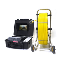 HD 360 °   Caméra d'inspection de canalisation avec tige rotative, moniteur portable de 10,1 pouces et câble de 20 à 120 m pour l'inspection des canalisations
