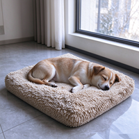 Weiches Gemütliches Einfarbiges Hundebett Maßgefertigte Große Hundebetten Abnehmbarer Bezug mit Reißverschluss Wasserdichter Rutschfester Boden für Innen- und Außenbereich