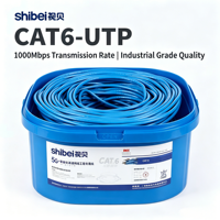 Câble CAT6 SFTP anti-interférence, marque Shibei, cuivre pur sans oxygène, prise en charge du PoE Gigabit, testé avec Fluke