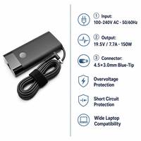 Adaptor Daya DC 150W 19.5V 7.7A Baru untuk Laptop/PC dengan Fungsi PD 3.0 QC3.0, Kabel Retraktil, Ramah Lingkungan, Ujung Biru