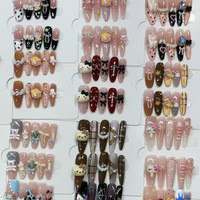 Uñas Postizas Qianya en Oferta, 10 Piezas de Estilo Aleatorio, Kit de Herramientas Gratis, Uñas Acrílicas Hechas a Mano para Mujer, Venta al Por Mayor