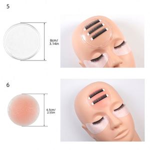 Plateau adhésif transparent rose jetable pour extensions de cils, support en silicone pour cils, palette pour colle à cils - Product Image 4