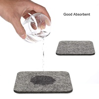 Ensemble de dessous de verres naturels, 8 pièces, Premium, en feutre absorbant, épais et Durable, avec support