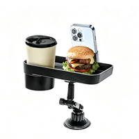 Support de tasse de voiture multifonctionnel réglable Mico en ABS avec fente rotative à 360 degrés pour téléphone, espace extensible et rangement pour aliments et boissons