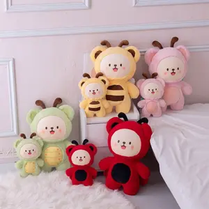 Mainan boneka beruang anak-anak, mainan kartun serangga lebah berubah menjadi kupu-kupu Bintang Tujuh serangga