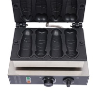 Machine à gaufres électrique commerciale en acier inoxydable Hot Dog antiadhésif et saucisse quatre grilles pour un usage domestique et extérieur