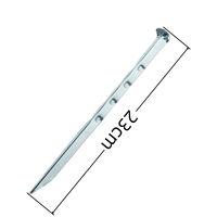 56703 # Piquets de tente en acier ondulé en forme de U de 9 pouces pour l'extérieur, clous de fixation, argent, durables, toutes saisons