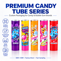 Tube d'emballage en aluminium et plastique sans BPA, personnalisé avec impression UV, bouchon à vis, réutilisable pour confiture et bonbons