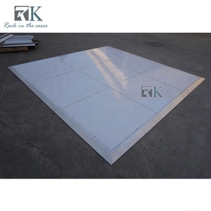 Plateforme de scène de mariage carrée blanche élégante et brillante pour usage professionnel - Product Image 3
